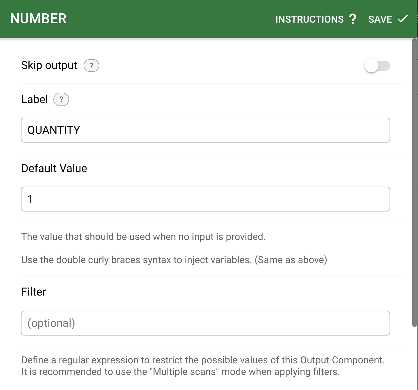 Number to Quantity mapping